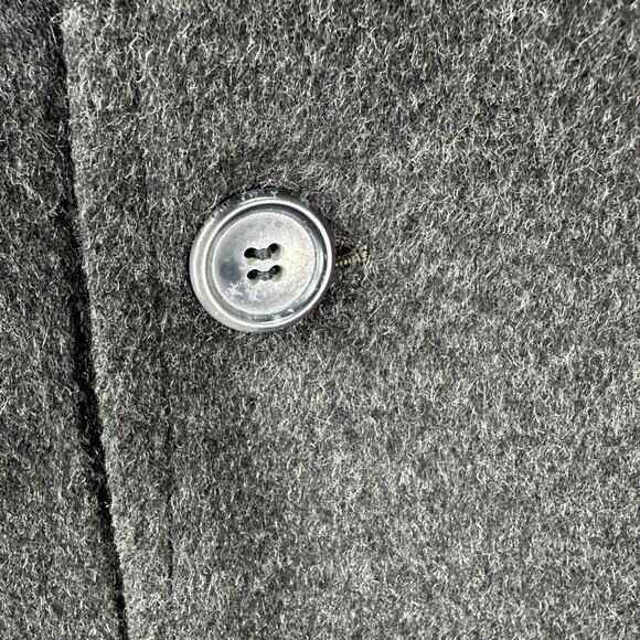 Vintage Hyde Park Clothes Alpaca Blend Wool Overcoat Gray 43L USA Union Made - Picture 8 of 9